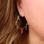 Boho Beaded Hoop Earrings, thumbnail 2 of 4