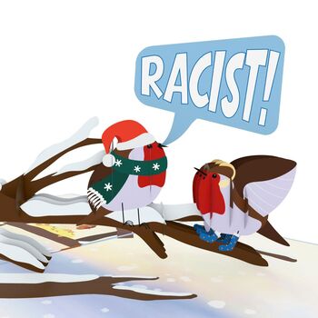 Dreaming Of A White Christmas?! Cheeky Christmas Card With Funny 3D Pop Up Robins, 11 of 12