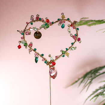 Personalised Crystal Heart Plant Marker, 4 of 7