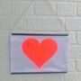 Recycled Cotton Neon Heart Wall Hanging, thumbnail 2 of 4