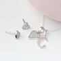 Personalised Children's Heart Necklace And Earrings Set, thumbnail 1 of 6