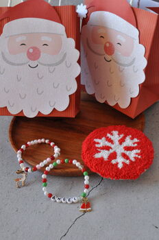 Christmas Gift Box Coaster And Bracelet And Necklace, 7 of 7