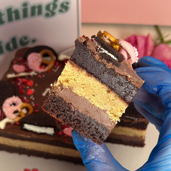 Be Mine Personalised Brownie Slab, 3 of 5