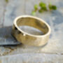 Hammered Effect Wedding Band In 9ct Yellow Gold, thumbnail 2 of 3