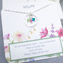 Family Birthstone Circle Necklace Sterling Silver For Mum, Grandma, thumbnail 5 of 6