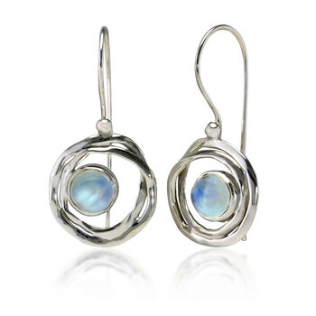 Rainbow Moonstone Drop Earrings, 5 of 7