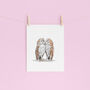 Barn Owls Love Print, thumbnail 1 of 5