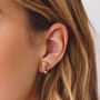 Lakshmi Turquoise Stud Earrings Silver Or Gold Plated, thumbnail 5 of 11
