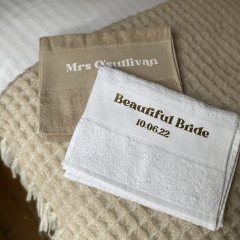 Personalised Bride Wedding Makeup Towel, 3 of 5