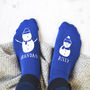 Personalised Snowman And Me Socks, thumbnail 3 of 4