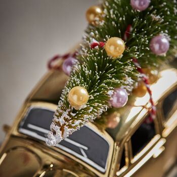 Christmas Car Decoration In Gold, 2 of 2