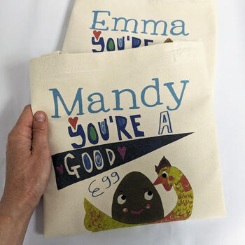 Personalised You're A Good Egg Bag, 7 of 8