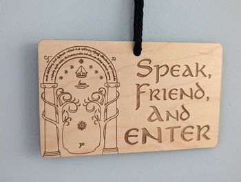 Lotr Inspired Door Sign, Gandalf Hanger Don't Disturb, 3 of 7