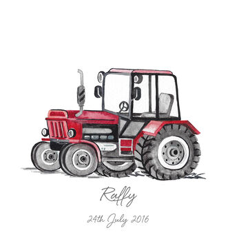 Personalised Tractor Art Print, 2 of 5