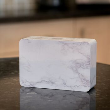 Brick Marble Click Clock White LED, 4 of 5