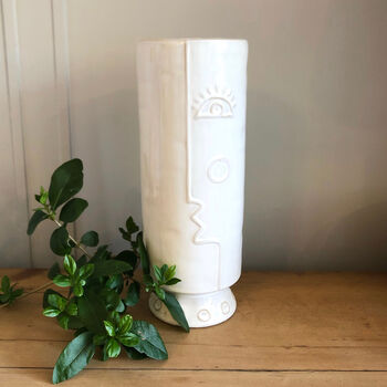 Large Modern Face Vase, 2 of 5