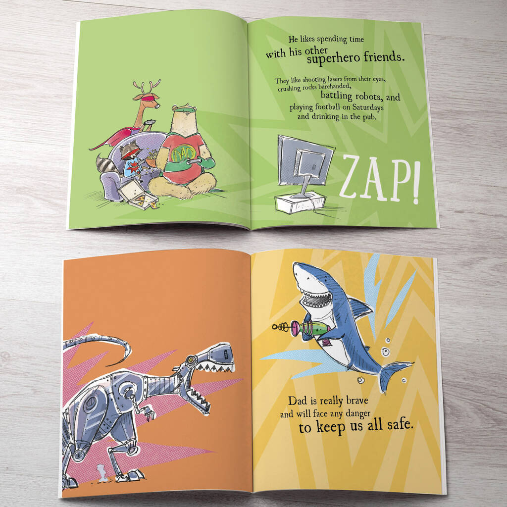 Personalised Dads Superhero Book By Letterfest 0541