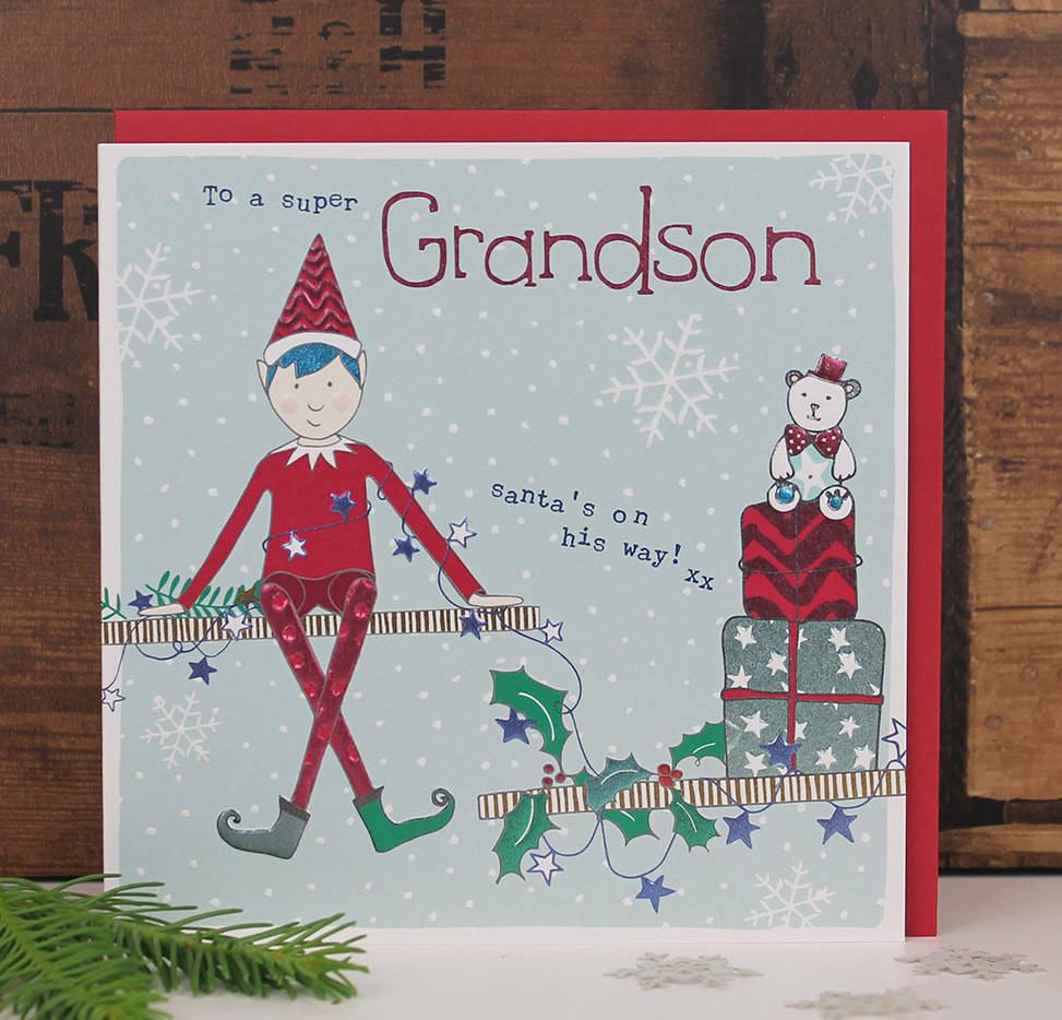 Grandson Christmas Card By Molly Mae  notonthehighstreet.com
