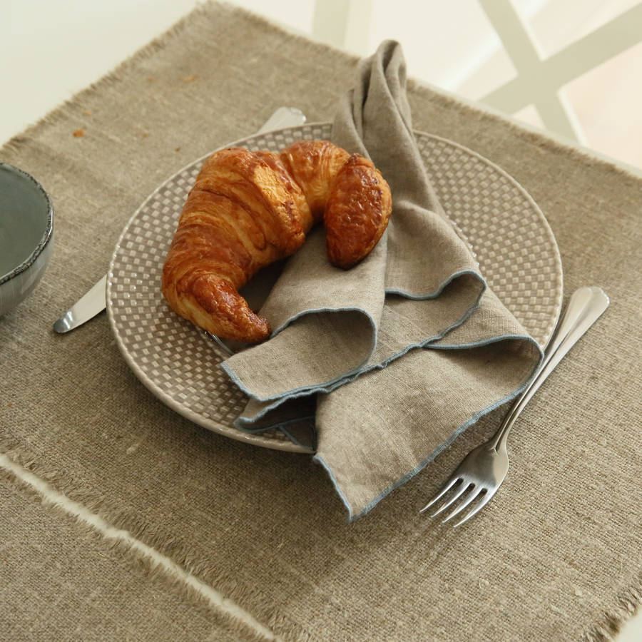 Rustic Style Natural Linen Placemat, 1 of 4