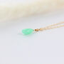 Gold Filled Chrysoprase Drop Necklace, thumbnail 1 of 9