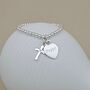 Personalised Child's Confirmation Cross Skinny Bracelet, thumbnail 2 of 4