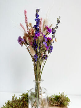 Mixed Berry Dried Flower Posey With Vase, 2 of 2