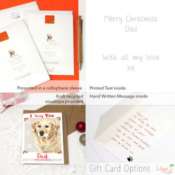Personalised 'I Woof You' Dog Christmas Card, 3 of 3