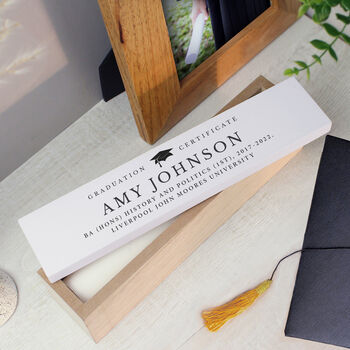 Personalised Wooden Graduation Certificate Holder, 3 of 3