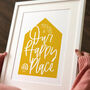 Personalised Our Happy Place New Home Family Print, thumbnail 2 of 5