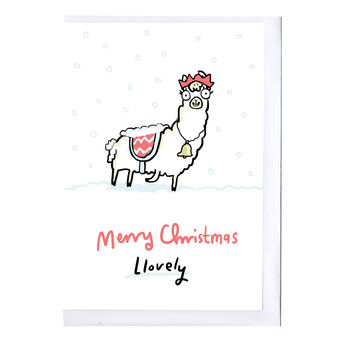 Llama Christmas Card, 2 of 2