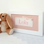 Personalised Baby Name Handpainted Framed Fabric Print, thumbnail 5 of 12