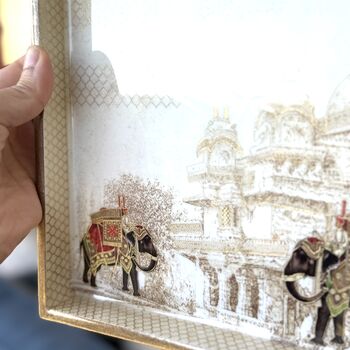 Square Wood Decorative Tray Bedside Trinket Dish, 4 of 12