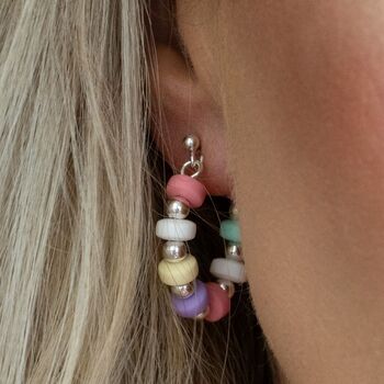 Candy Pastel Hoop Earrings, 2 of 3