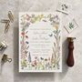 Cottage Garden Wildflowers A5 Wedding Invitation, thumbnail 7 of 7