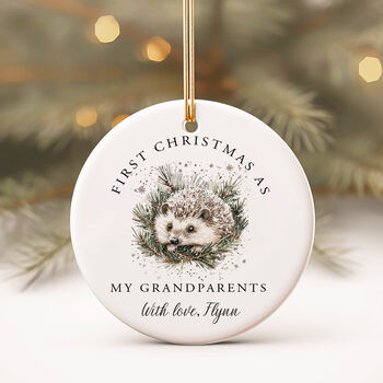 First Christmas As Grandparents Celebration Bauble, 2 of 5