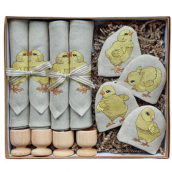 Luxury Embroidered Little Chick Gift Set, 2 of 10