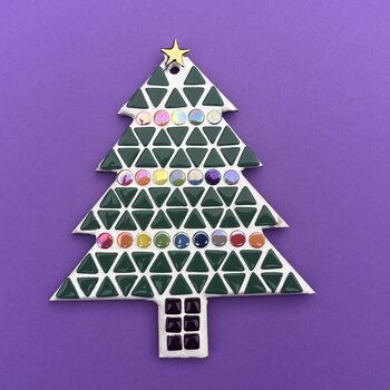 Child's Personalised Christmas Tree Mosaic Craft Kit, 2 of 2