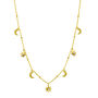 Gold Plated Star And Moon Charm Choker With Cz Crystals, thumbnail 2 of 6