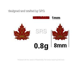 Sterling Silver Maple Leaf Stud Earrings, 10 of 12