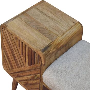 Boucle Carved Seated Telephone Side Table, 9 of 12