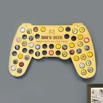 Personalised Game Controller Beer Bottle Cap Collector Gift For Him, 2 of 2