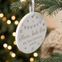 My First Christmas Baby Garland Ceramic Disc Hanging Decoration Bauble + Gift Box, thumbnail 3 of 9
