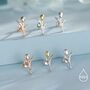 Sterling Silver Dainty Tulip Flower Stud Earrings, thumbnail 1 of 12