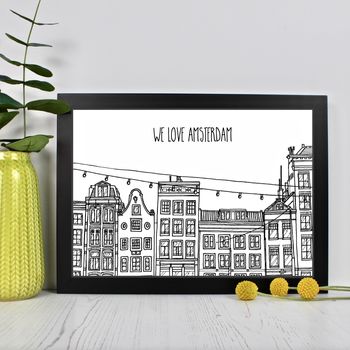 Amsterdam Houses Personalised Print, 4 of 4