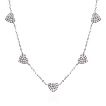 Cerys Sparkling Heart Necklace, 6 of 8