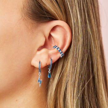 Rebecca Blue Silver Ear Cuff, 2 of 2