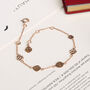 Rose Gold Vermeil Plated Hammered Disc Chain Bracelet, thumbnail 1 of 4