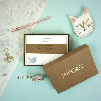 Personalised Cat Attack!!! Correspondence Cards, 2 of 11