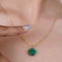 Botan Flower Natural Green Jade Necklace, thumbnail 9 of 11