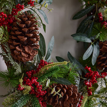 Large Berry Bushel Luxury Christmas Wreath, 4 of 7